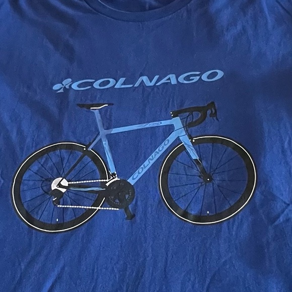 Uniqlo Colnago Bicycle 🚲 Blue Graphic Tee - Short Sleeve - Picture 2 of 2